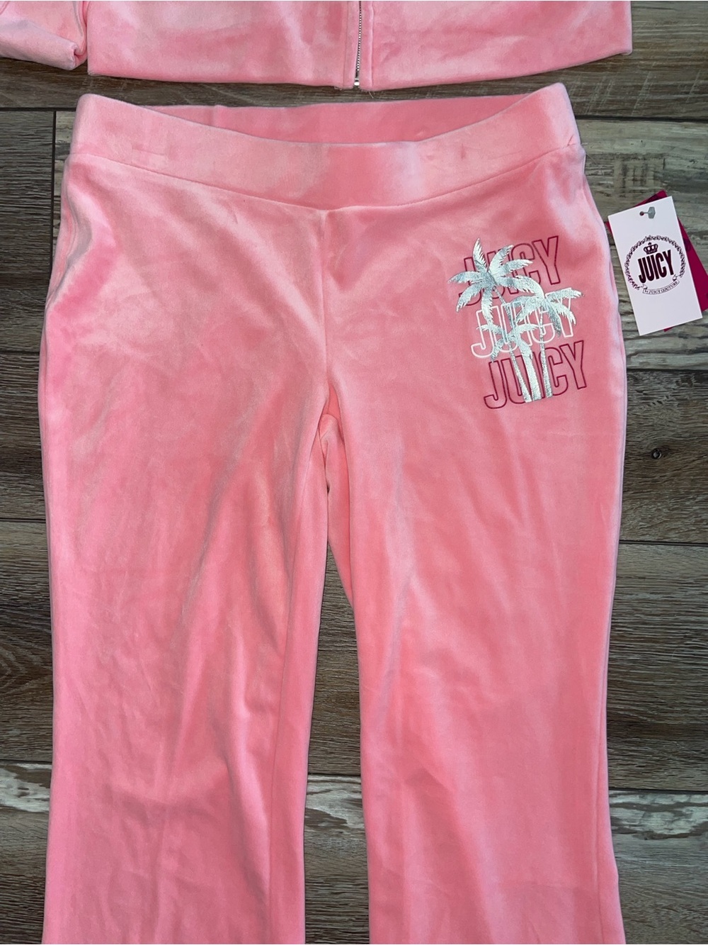 Juicy Couture Flamingo Track Suit Tracksuit Velour Set Women X-small - Picture 3 of 10